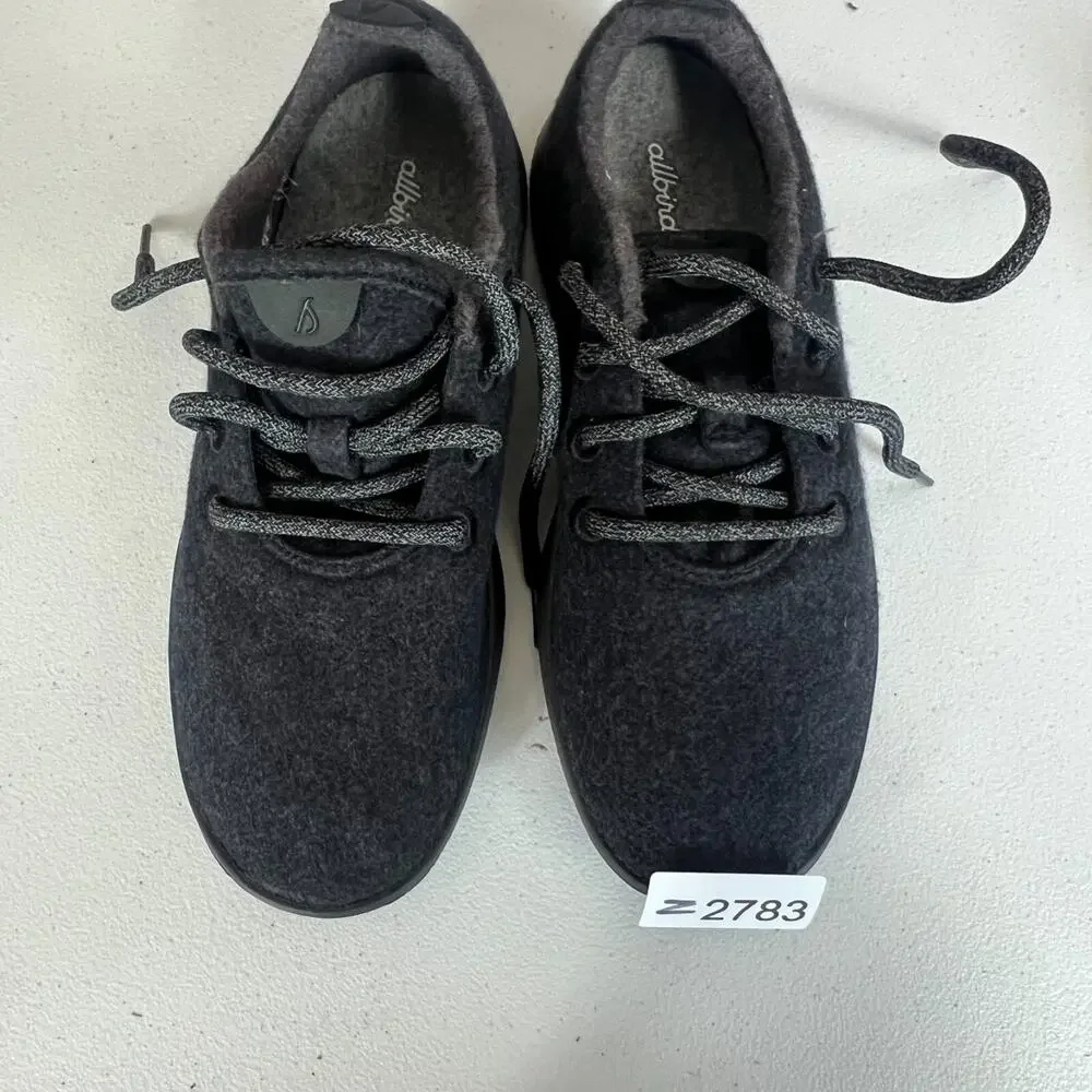 Allbirds Sneakers Shoe Mens 8 Influencer Grey Black Wool Lace Up Lightweight